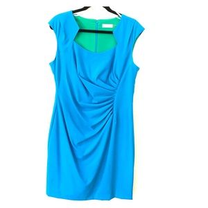 Calvin Klein dress blue and green